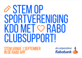 Steun KDO met Rabo ClubSupport